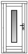 Jednokřídlé dveře Oslo, 1 sklo