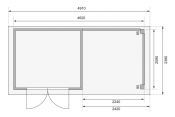 KERKO 3 přístavek 240 cm včetně zadní stěny (9186) terragrau