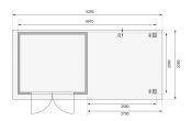 KERKO 3 přístavek 280 cm včetně zadní a boční stěny (82939) terragrau