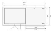 KERKO 4 přístavek 280 cm včetně zadní a boční stěny (82947) terragrau