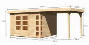 KERKO 6 přístavek 240 cm včetně zadní stěny (38733) natur