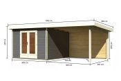 RADEBURG 1 přístavek 330 cm včetně zadní stěny (31474) terragrau