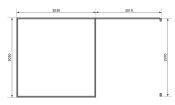 RADEBURG 1 přístavek 330 cm včetně zadní stěny (31474) terragrau