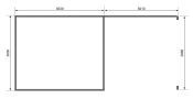 RADEBURG 2 přístavek 330 cm včetně zadní stěny (31483) terragrau