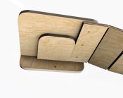 Dřevěná police pro doplnění škrabadla velká 1 ks