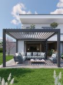 Pergola 300x300, šedá/stříbrná