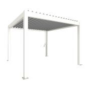Pergola 350x350, bílá/stříbrná