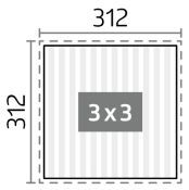 Zahradní hliníková pergola 300x300