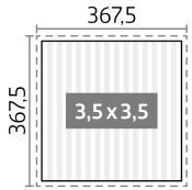 Zahradní hliníková pergola 350x350