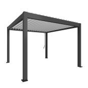 Pergola 350x350, šedá/bílá