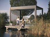Pergola 400x300, tmavě šedá/stříbrná
