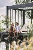 Pergola 400x300, tmavě šedá/stříbrná