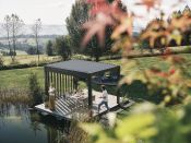 Pergola 400x300, tmavě šedá/stříbrná