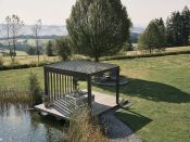 Pergola 400x300, tmavě šedá/stříbrná
