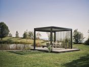 Pergola 400x300, tmavě šedá/stříbrná