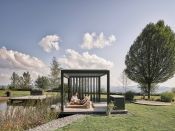 Pergola 400x300, tmavě šedá/stříbrná