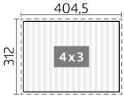 Zahradní hliníková pergola 400x300