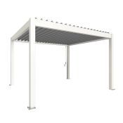 Pergola 400x350, bílá/stříbrná