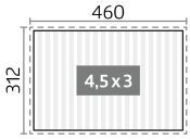 Zahradní hliníková pergola 450x300