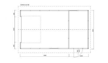 Garáž dřevěná 4x7m SB