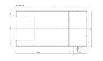 Garáž dřevěná 4x8m SB