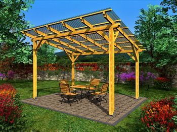 Pergola Standard, sklon krokví 10°, polykarbonát