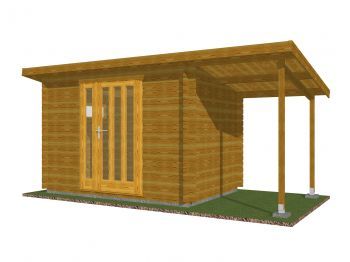 Zahradní domek Kevin 300x200 Ekonomik, přístřešek