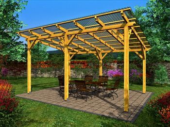 Pergola Standard, sklon krokví 10°, polykarbonát