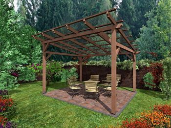 Pergola Klasik, sklon krokví, polykarbonát