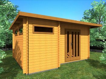Zahradní domek Ueli 450x350 s dvoukřídlými dveřmi