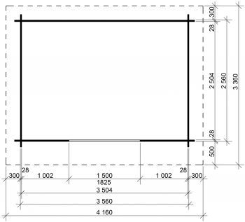 Dřevník Standard 350x250