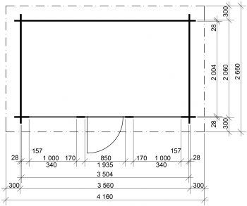 Zahradní domek Artur 350x200 Ekonomik