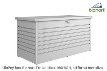 Úložný box FreizeitBox 160 HIGH, stříbrná metalíza - Biohort