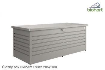 Úložný box FreizeitBox 180, šedý křemen metalíza - Biohort