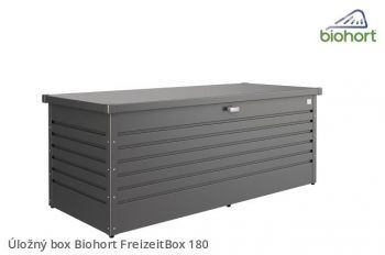 Úložný box FreizeitBox 180, tmavě šedá metalíza - Biohort