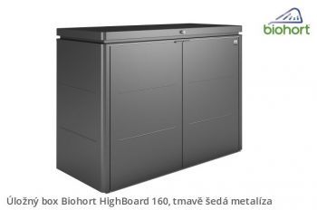 Úložný box HighBoard 160, tmavě šedá metalíza - Biohort
