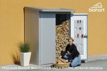 Dveřní set WoodStock 150, stříbrná metalíza - Biohort