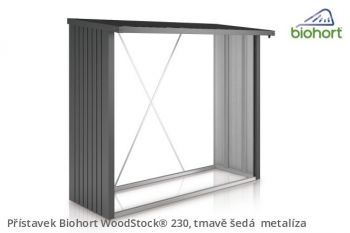 Přístavek WoodStock 230, tmavě šedá metalíza - Biohort