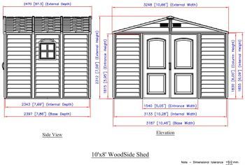 Zahradní plastový domek Duramax Woodside 10,5x8