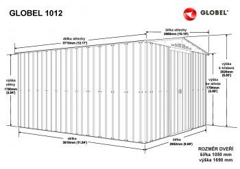 Plechový zahradní domek Globel 10x12