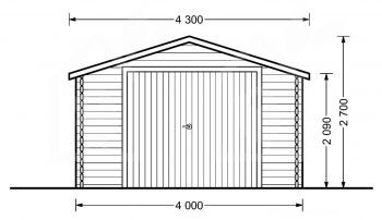 Dřevěná garáž 400x600, 44