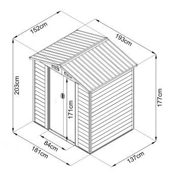 Zahradní domek Maxtore 6x5 wood