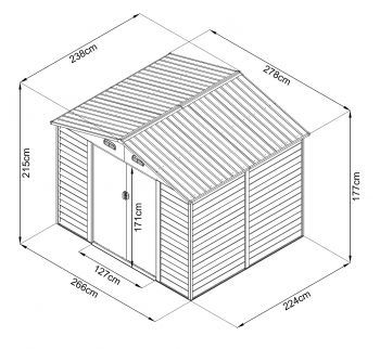 Zahradní domek Maxtore 9x8 wood