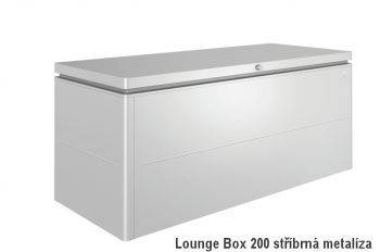 Úložný box LoungeBox 200, stříbrná metalíza - Biohort