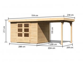 Zahradní domek Askola 4 + přístavek