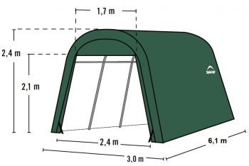 Plachtová garáž Shelterlogic 300x610 zelená - 62584EU