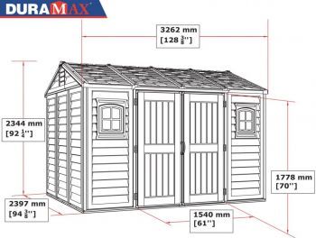 Zahradní plastový domek Duramax Apex 10,5x8