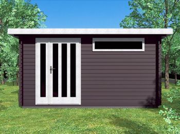 Zahradní domek Alfred 400x300 s dvoukřídlými dveřmi