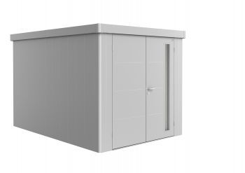 Zahradní domek Neo 4B dvoukřídlé dveře, stříbrná metalíza 1.1 - Biohort
