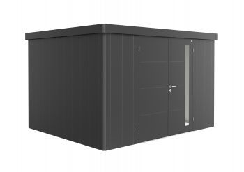 Zahradní domek Neo 3D dvoukřídlé dveře, tmavě šedá metalíza 3.3 - Biohort